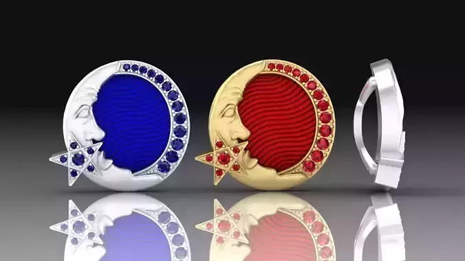 The pendant Moon 3D print model