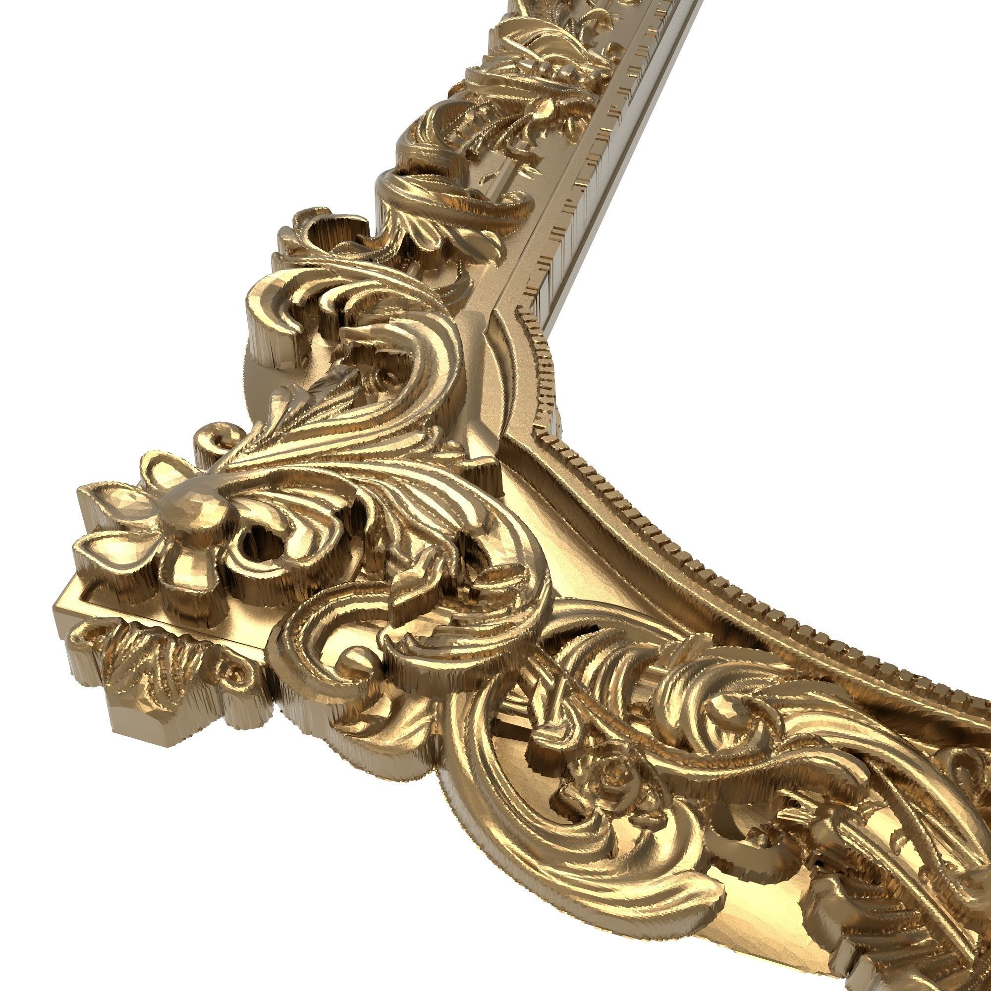 Carved Picture Frame 3D model_3