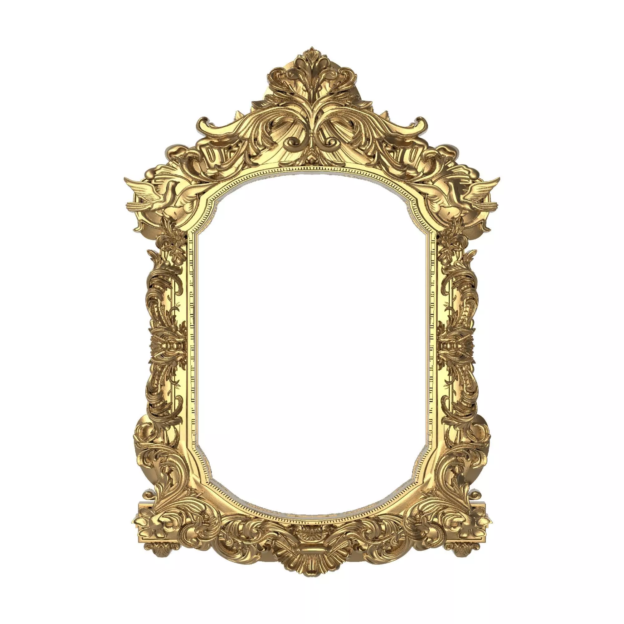 Carved Picture Frame 3D model_0