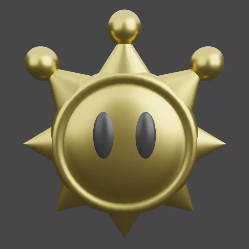 Shine Sprite from Super Mario Sunshine Free 3D model