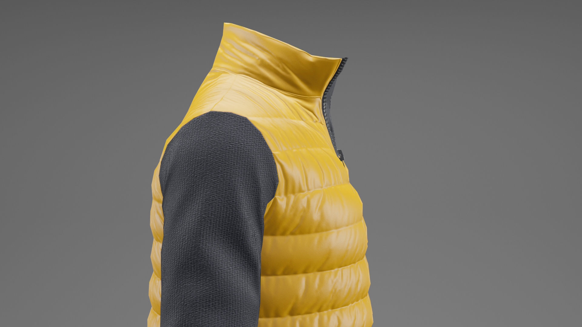 Winter jacket  Low-poly 3D model_22
