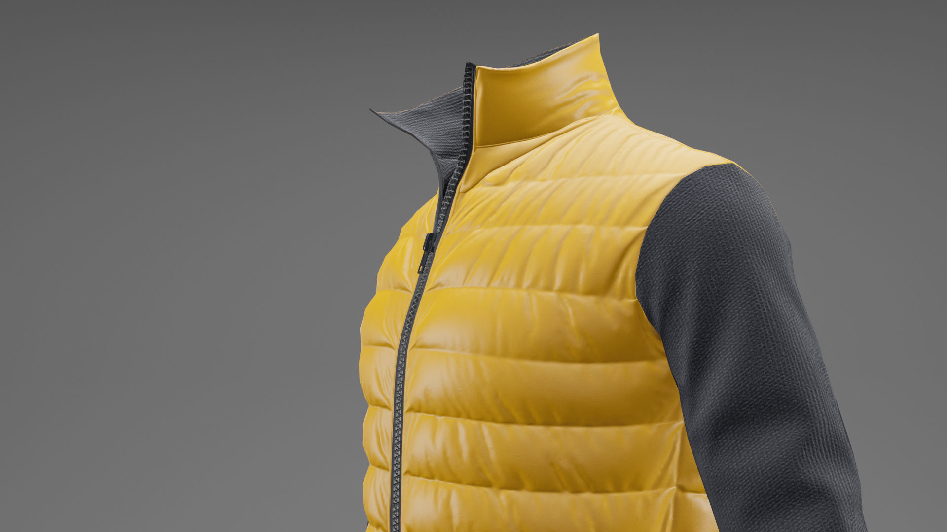 Winter jacket  Low-poly 3D model_17