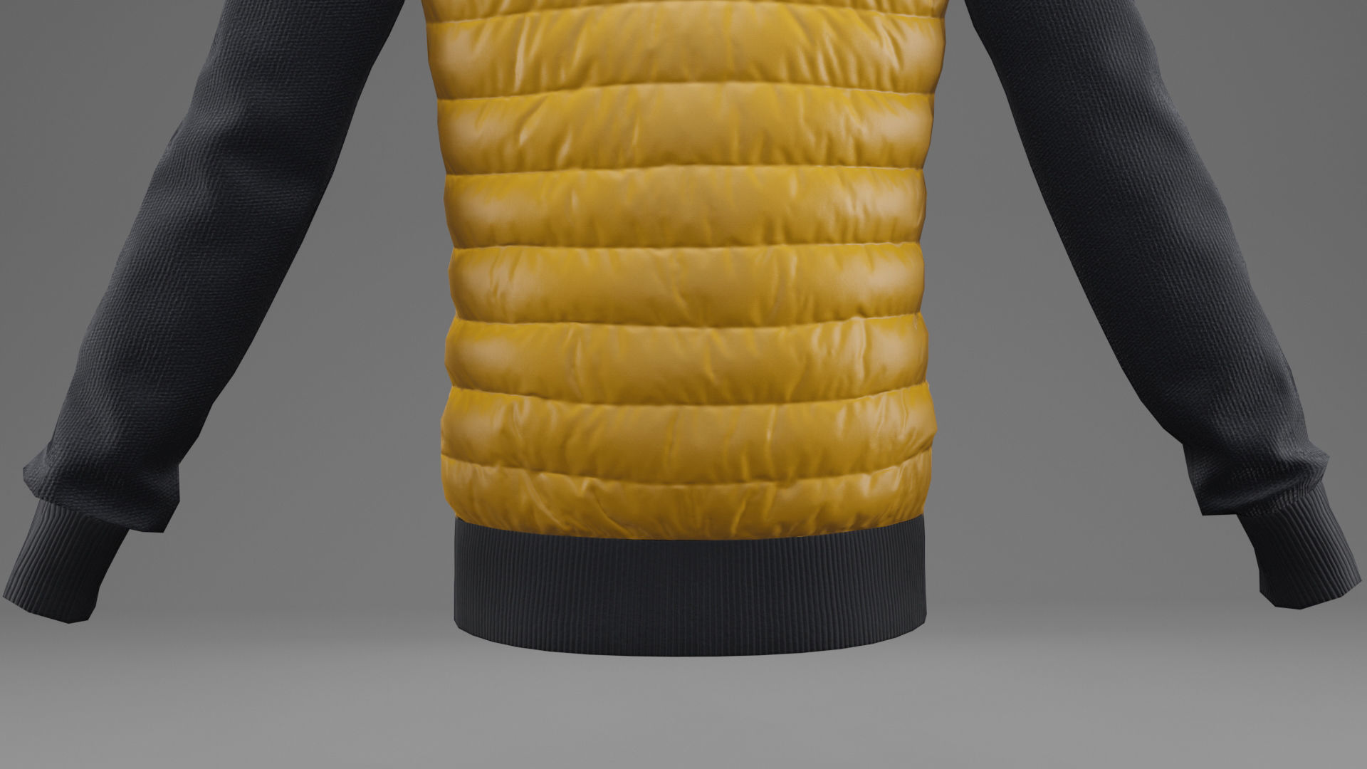 Winter jacket  Low-poly 3D model_12