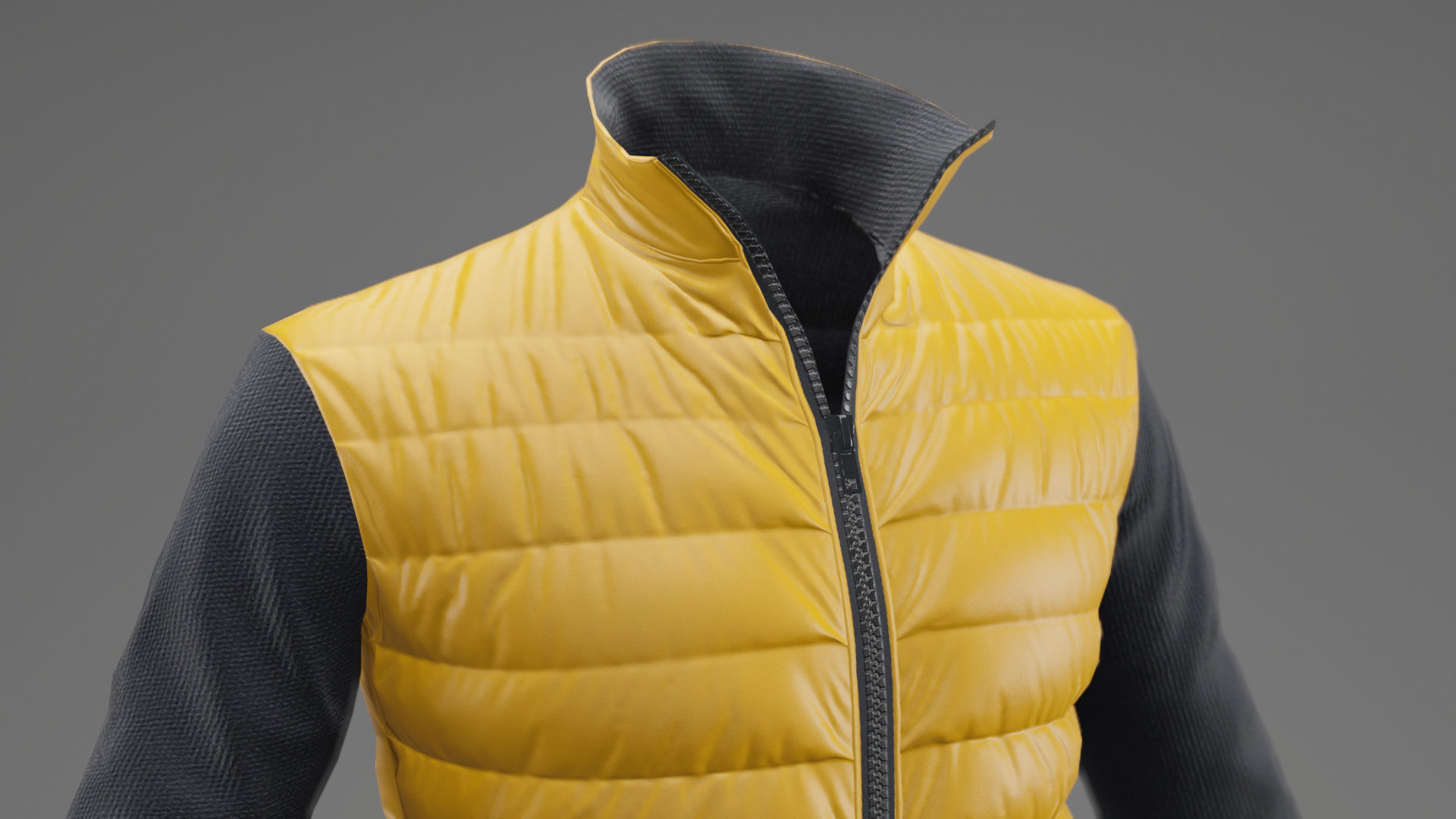 Winter jacket  Low-poly 3D model_25