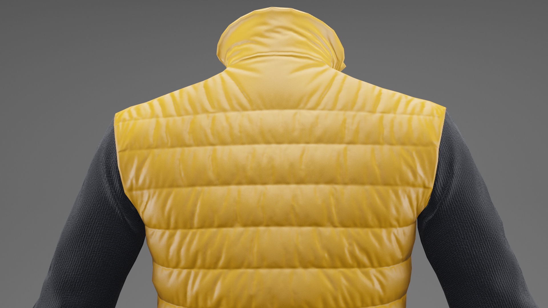 Winter jacket  Low-poly 3D model_20