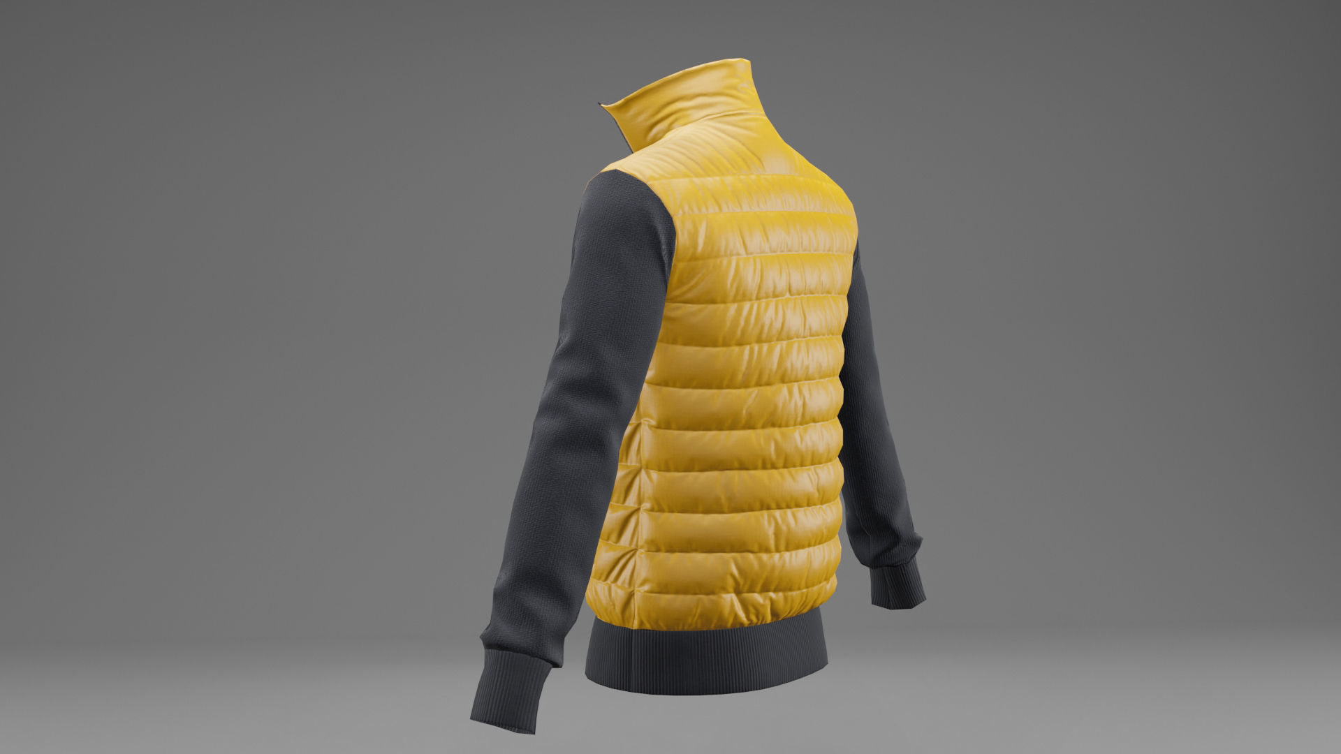 Winter jacket  Low-poly 3D model_4