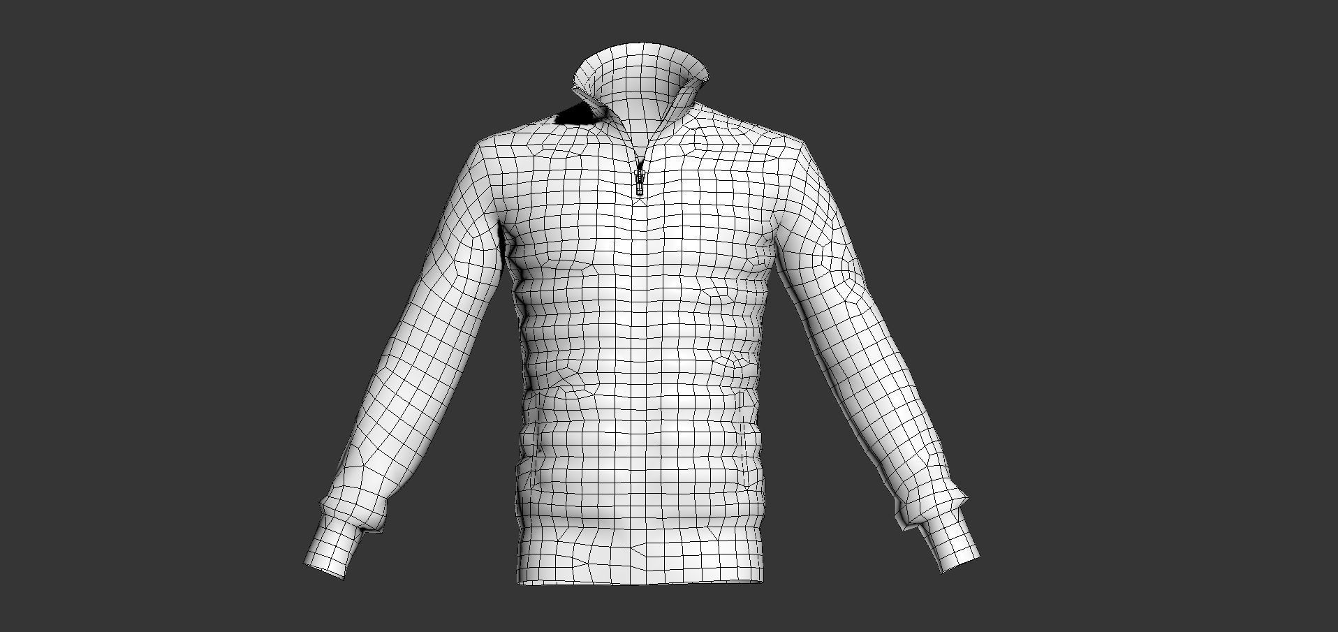 Winter jacket  Low-poly 3D model_30
