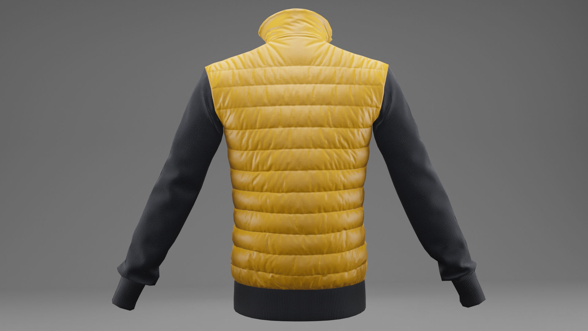 Winter jacket  Low-poly 3D model_6