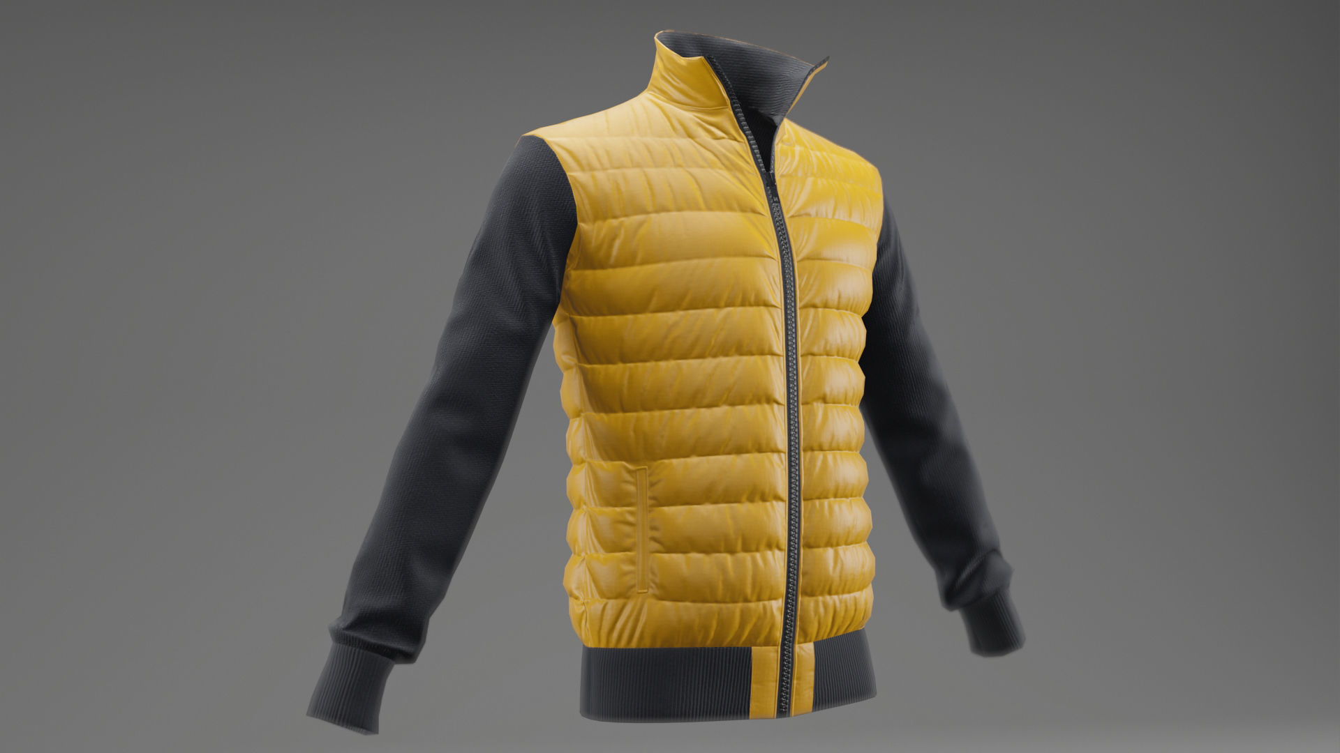 Winter jacket  Low-poly 3D model_28