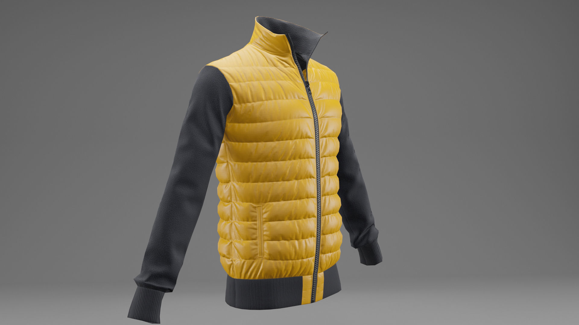 Winter jacket  Low-poly 3D model_8