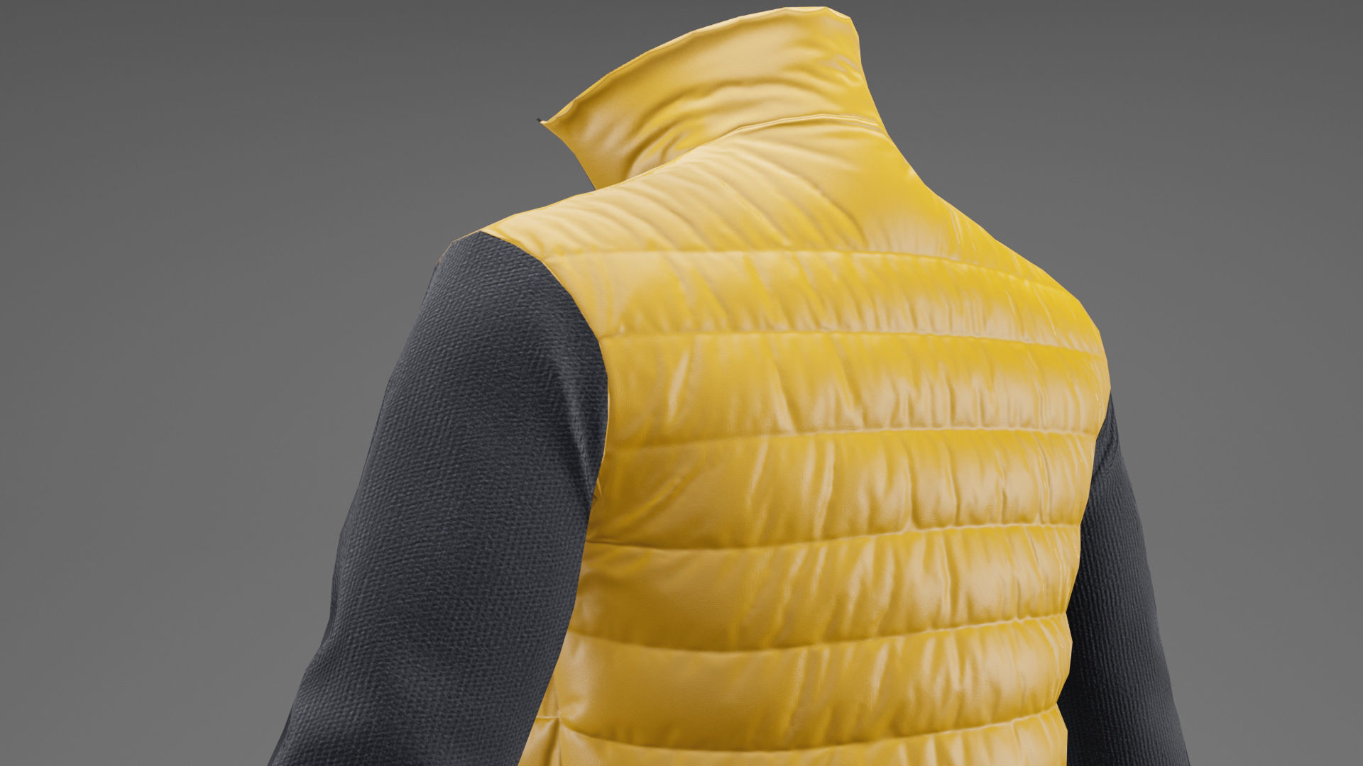 Winter jacket  Low-poly 3D model_19