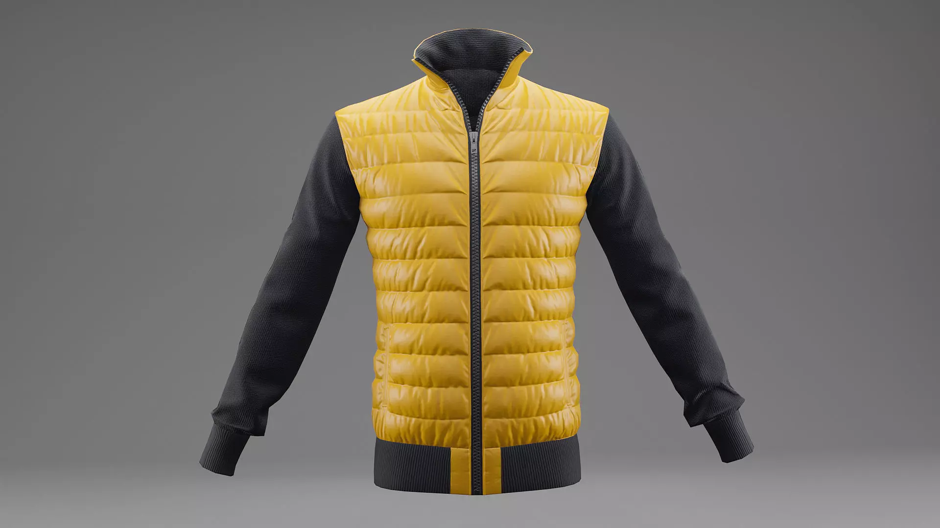 Winter jacket  Low-poly 3D model_0