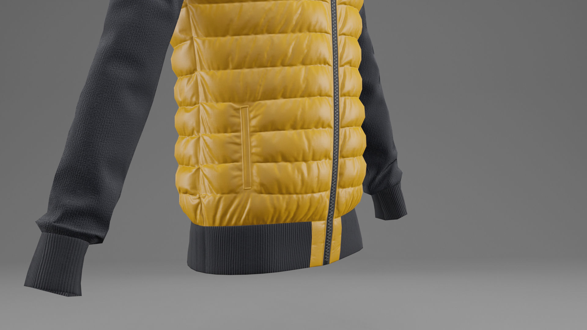 Winter jacket  Low-poly 3D model_14