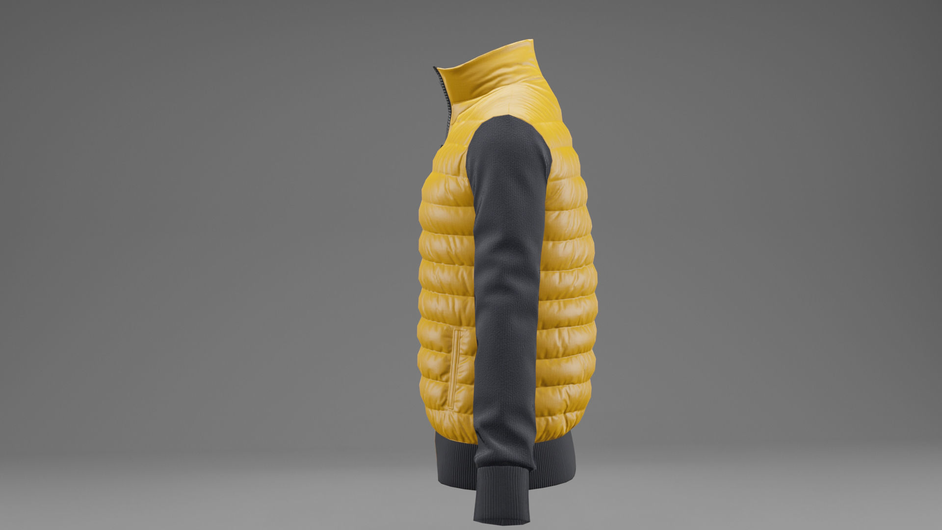 Winter jacket  Low-poly 3D model_3