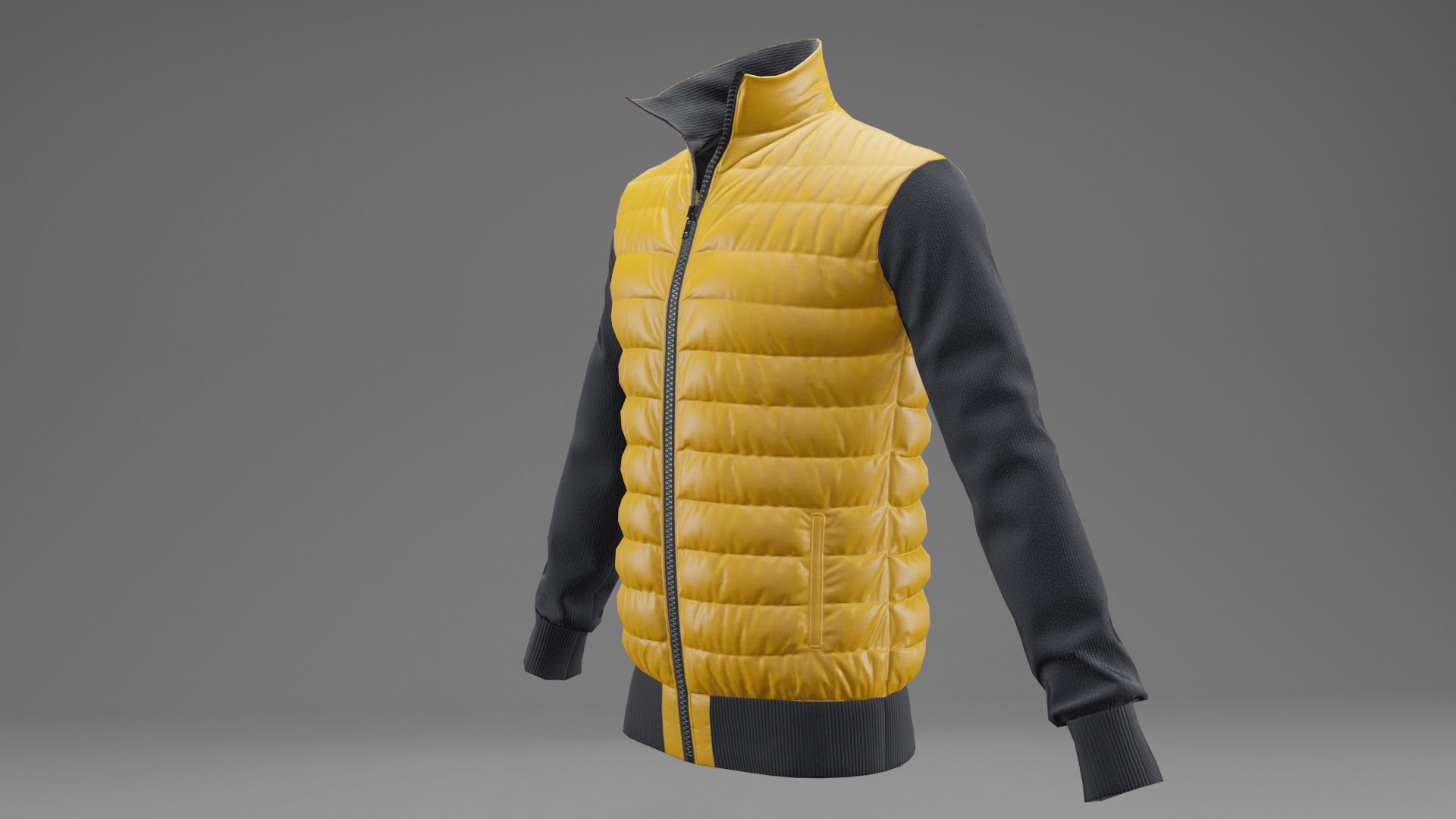 Winter jacket  Low-poly 3D model_2