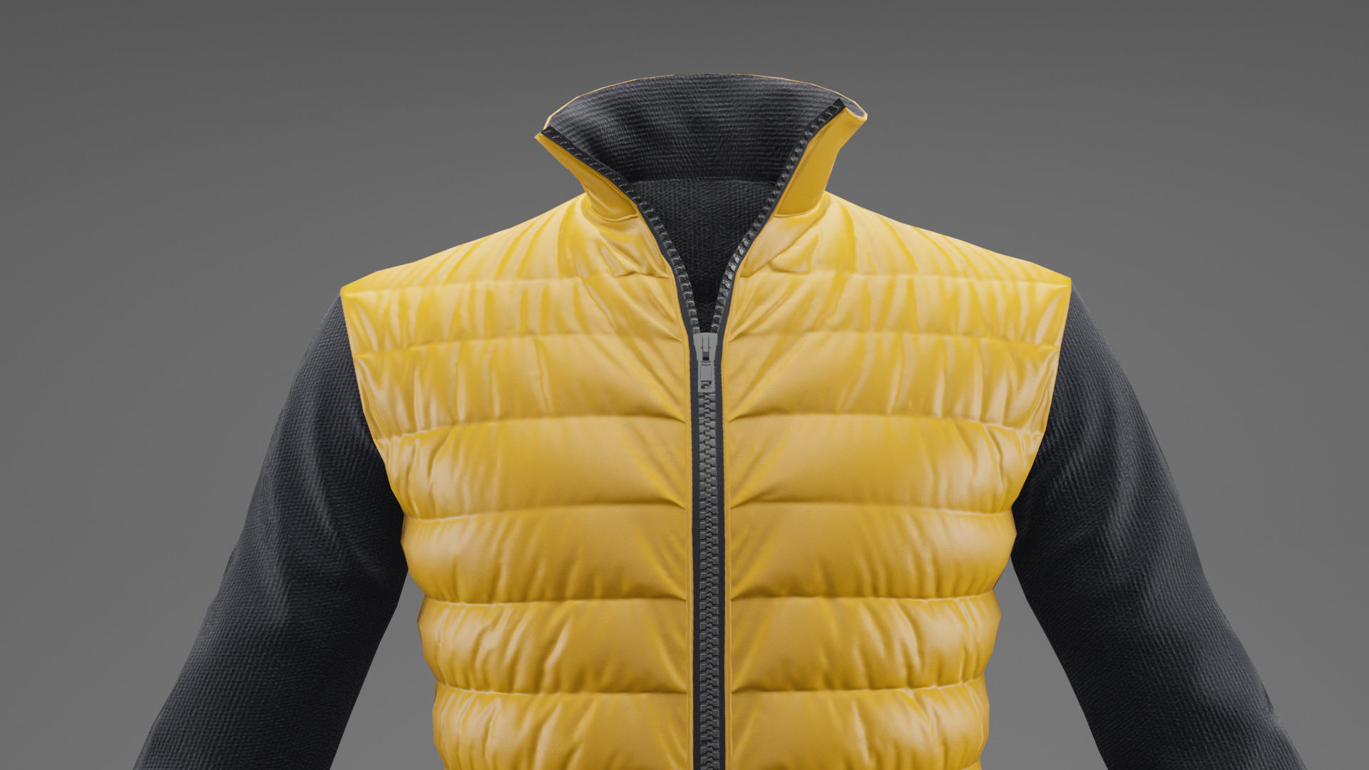 Winter jacket  Low-poly 3D model_15