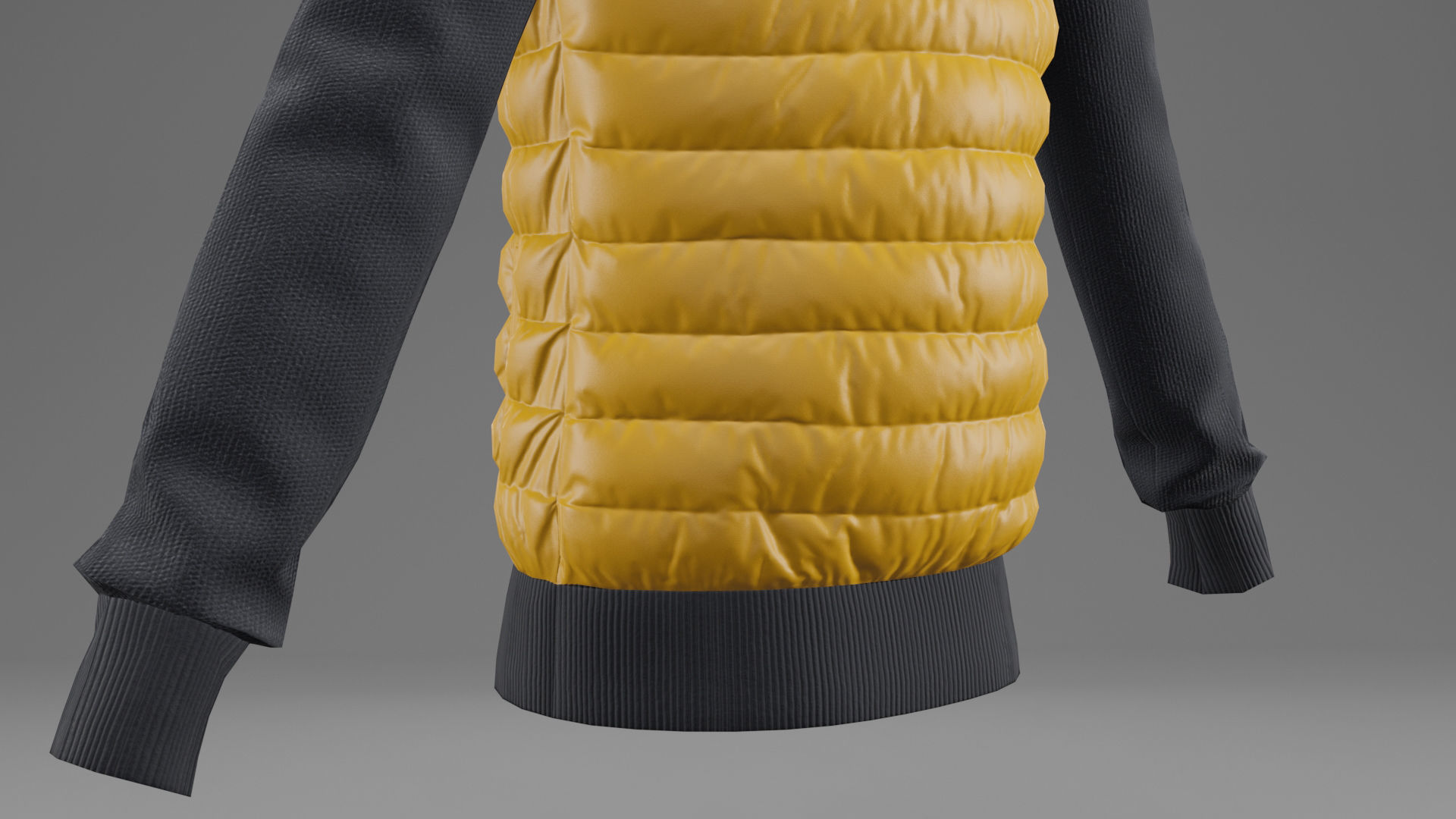 Winter jacket  Low-poly 3D model_11