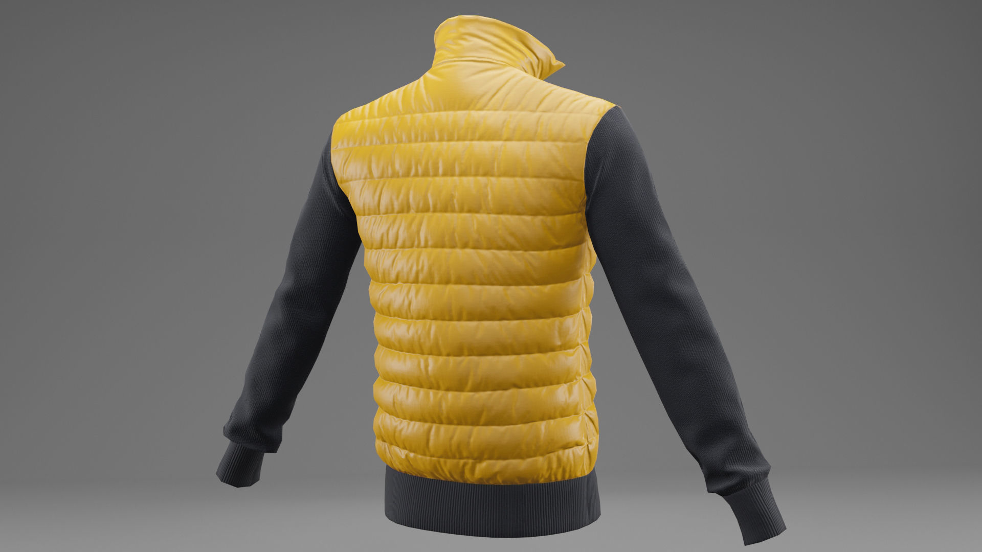 Winter jacket  Low-poly 3D model_7