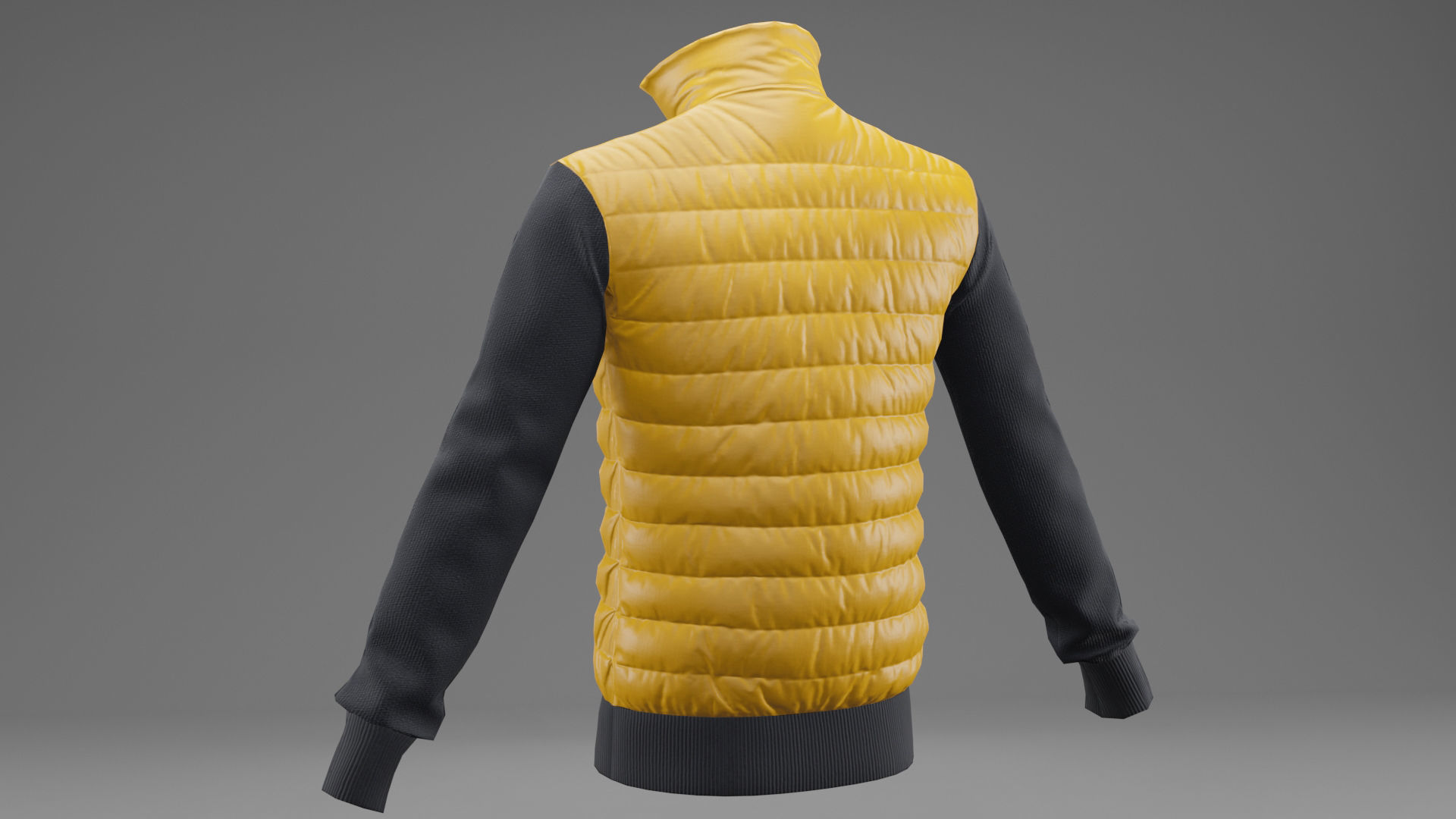 Winter jacket  Low-poly 3D model_5