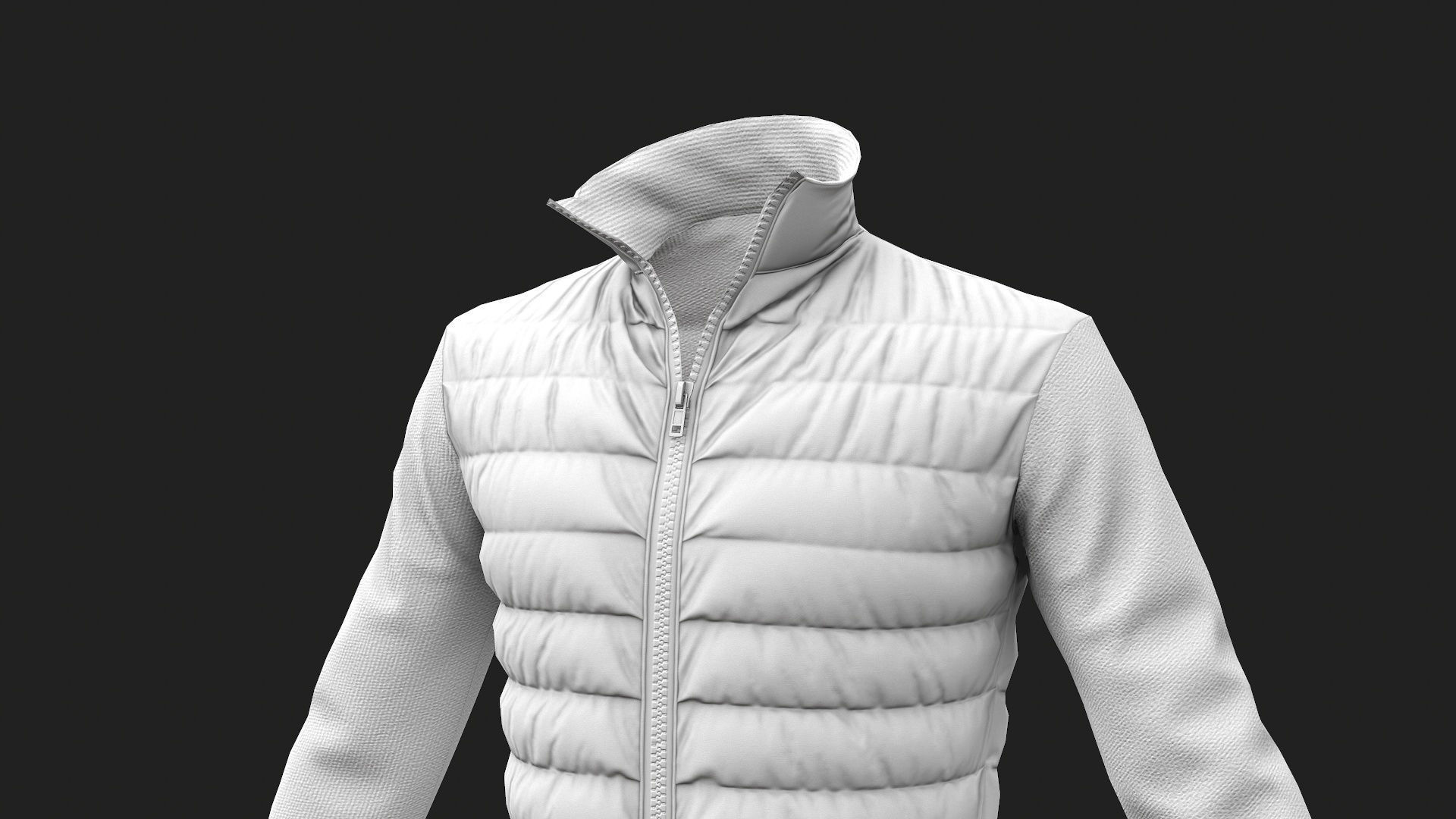 Winter jacket  Low-poly 3D model_39