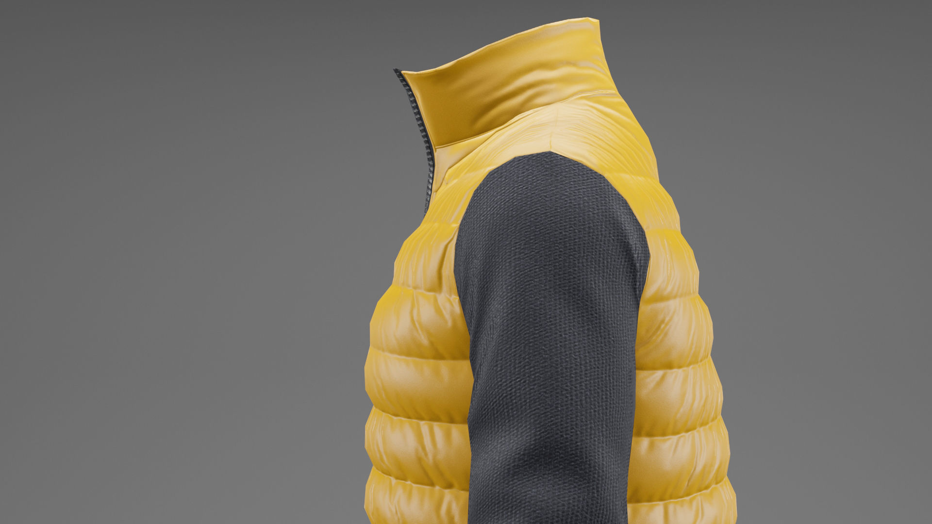 Winter jacket  Low-poly 3D model_18