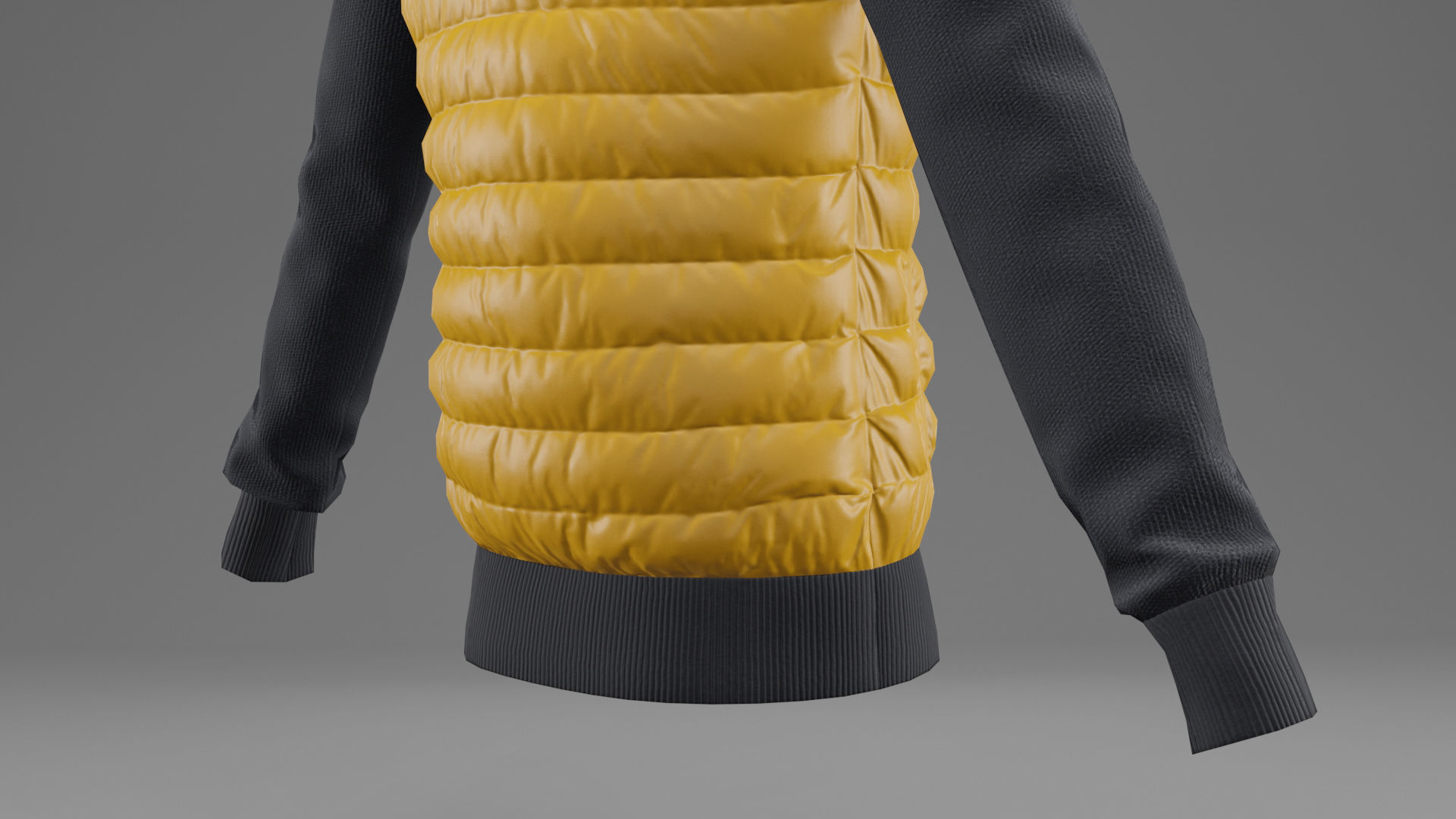 Winter jacket  Low-poly 3D model_13