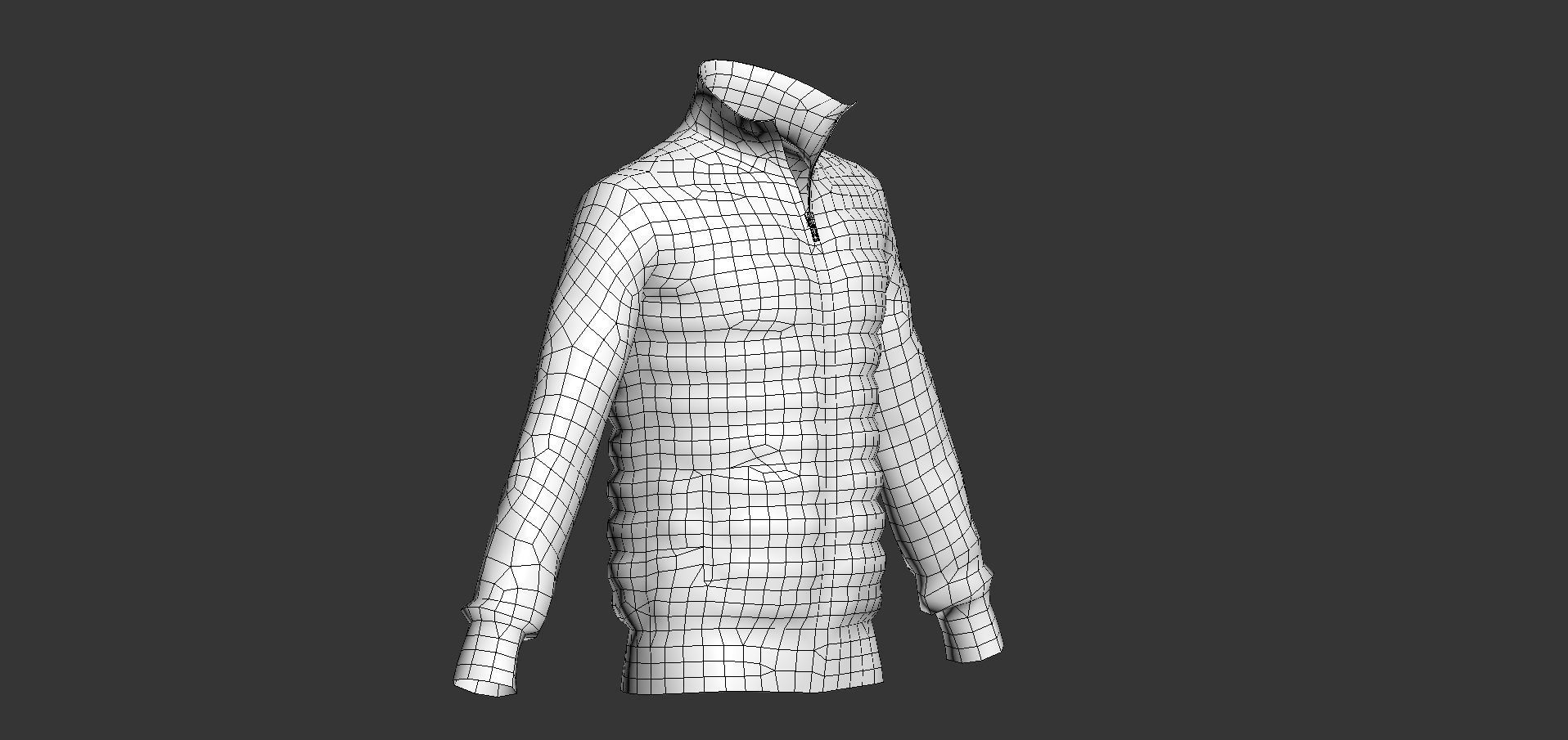 Winter jacket  Low-poly 3D model_31