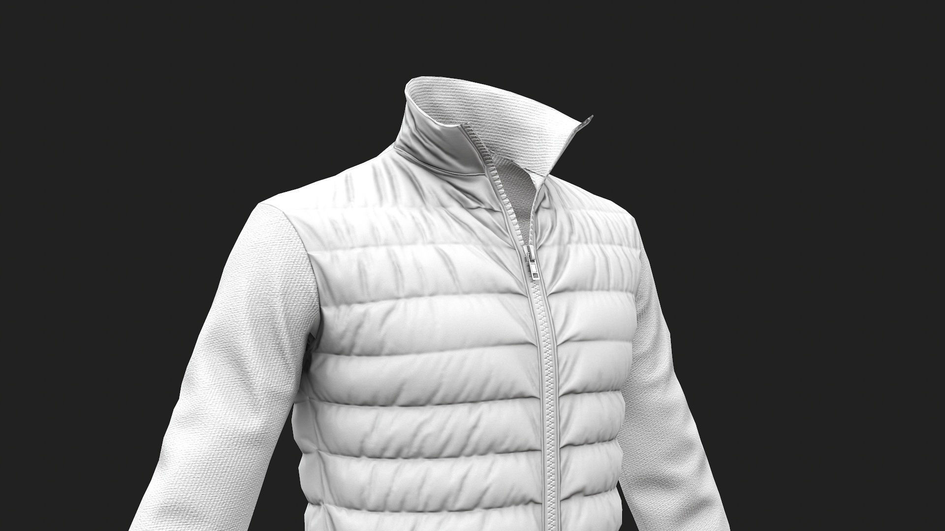 Winter jacket  Low-poly 3D model_40