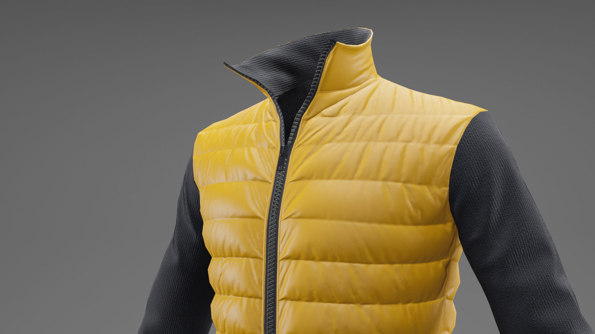 Winter jacket  Low-poly 3D model_16
