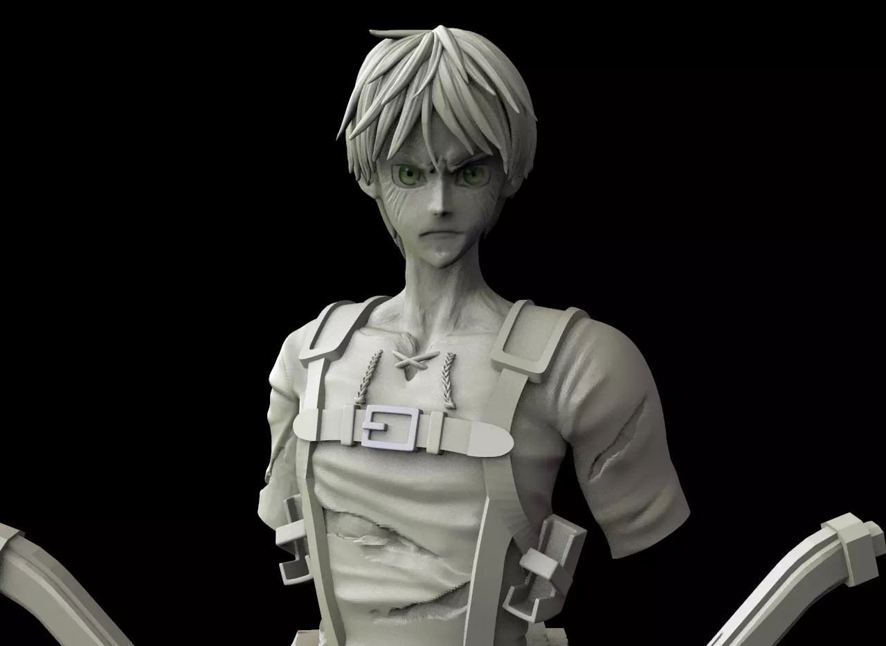 Eren Yeager Bust 3D print model_0