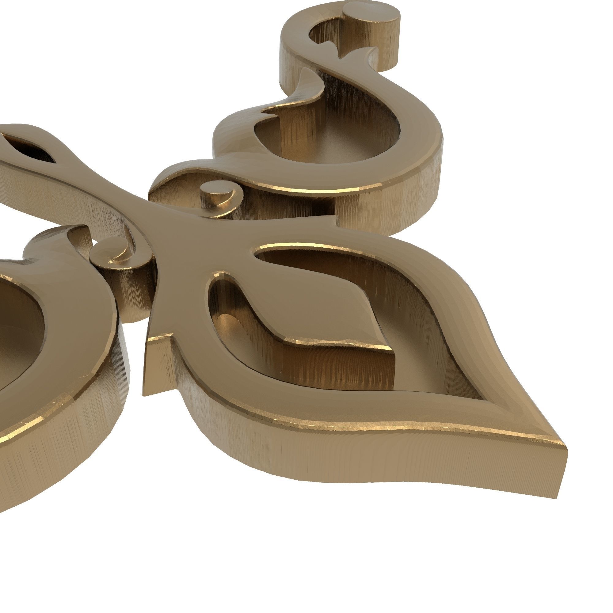 decorative pattern ready for 3D printing 3D model_3