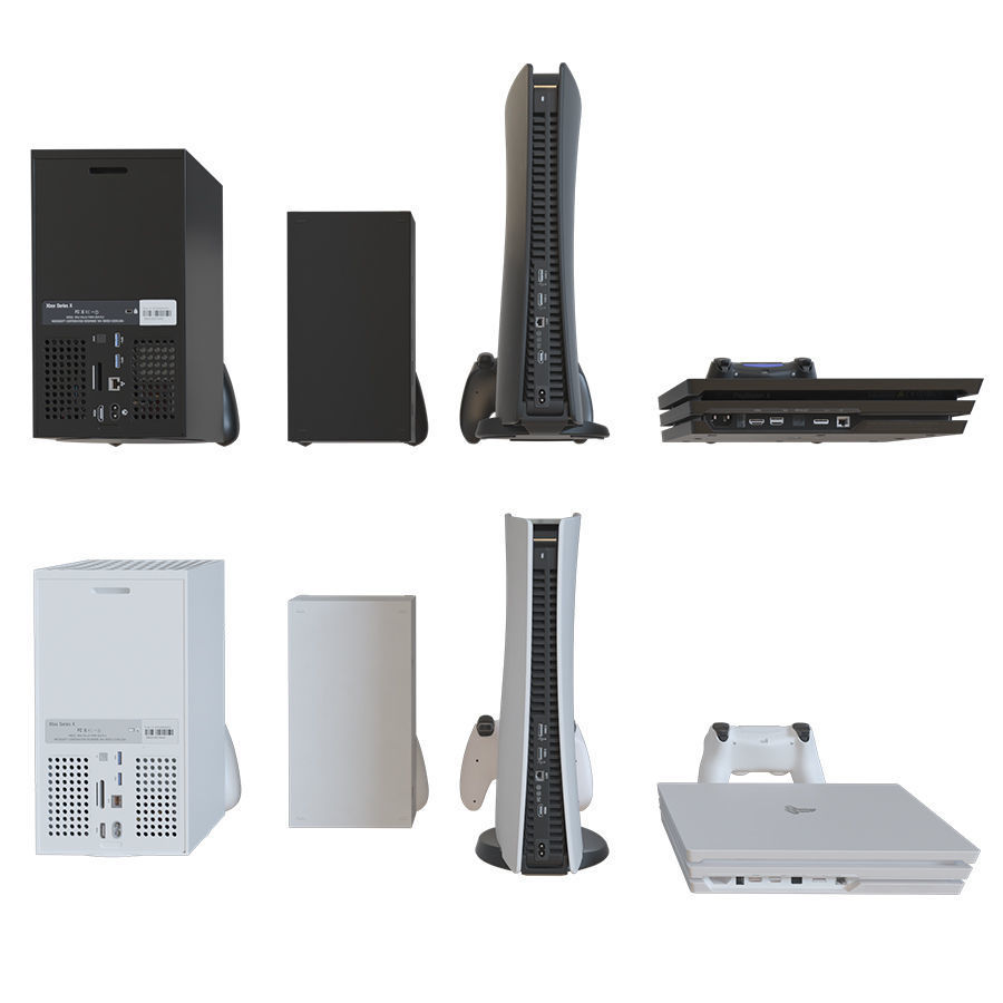 Games Consol Pack Low-poly 3D model_1