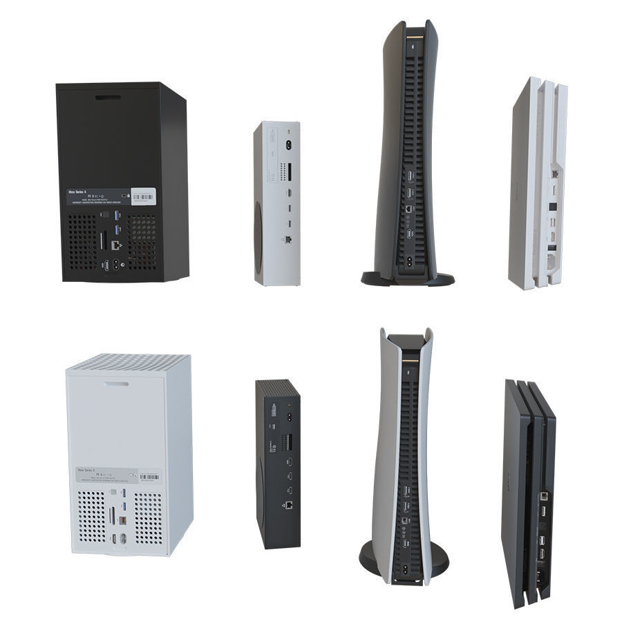 Games Consol Pack Low-poly 3D model_3