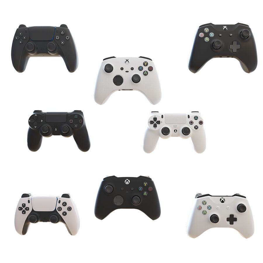 Games Consol Pack Low-poly 3D model_2