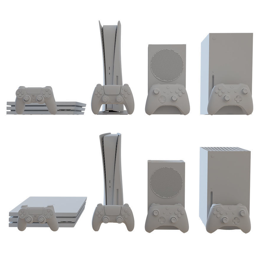 Games Consol Pack Low-poly 3D model_6