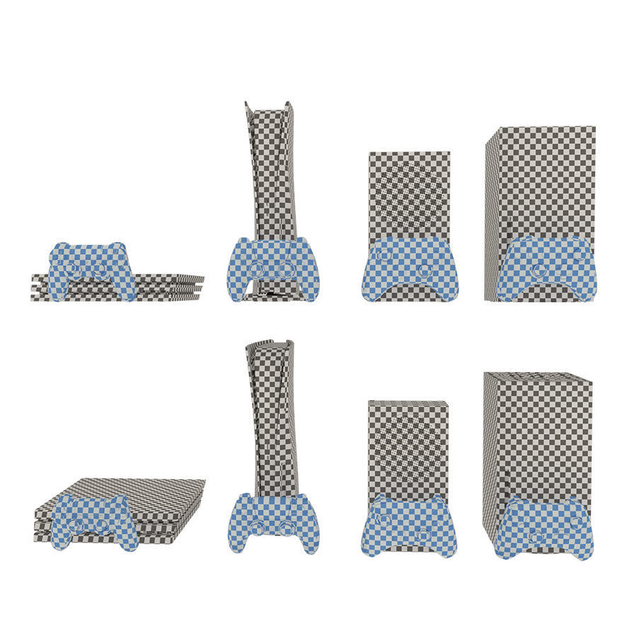 Games Consol Pack Low-poly 3D model_7