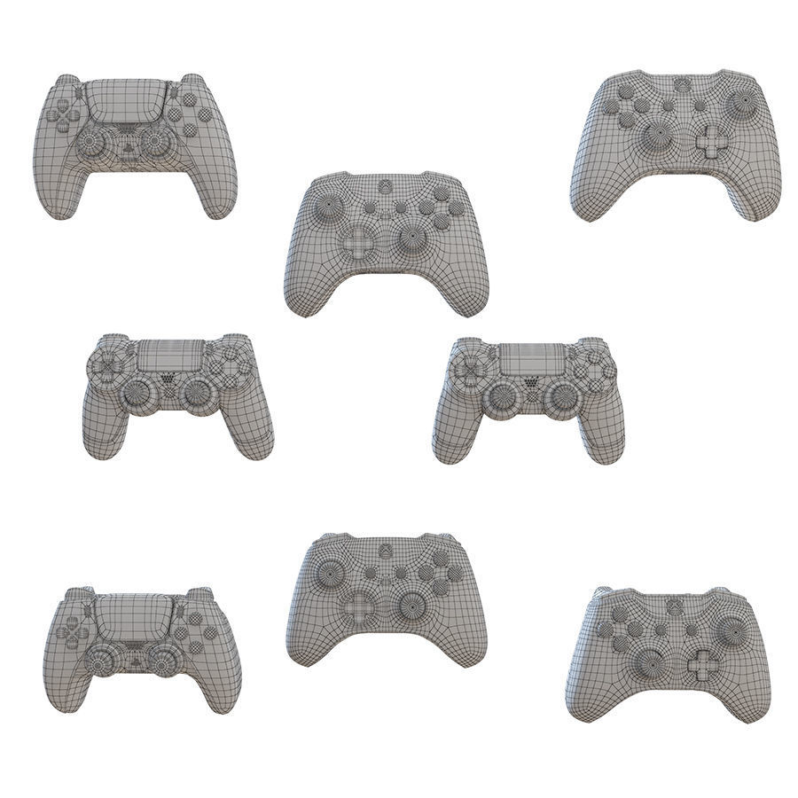 Games Consol Pack Low-poly 3D model_11