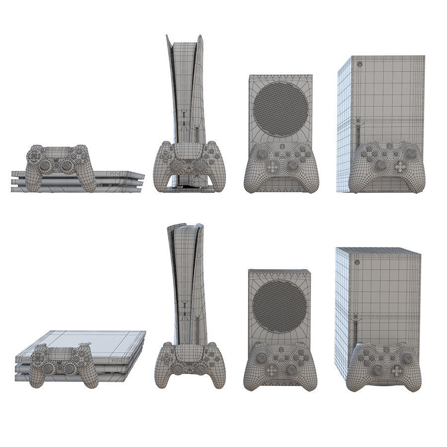 Games Consol Pack Low-poly 3D model_9