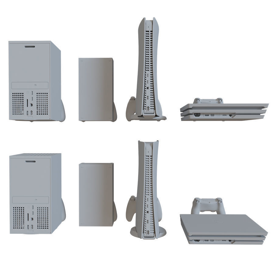 Games Consol Pack Low-poly 3D model_5