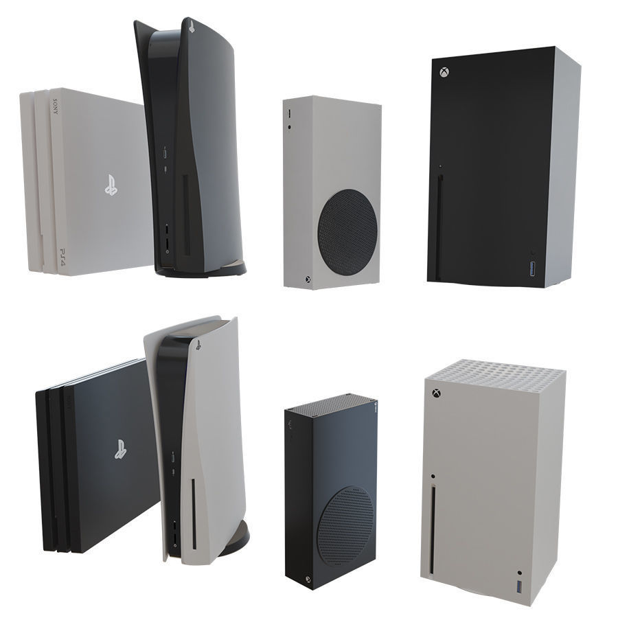 Games Consol Pack Low-poly 3D model_4