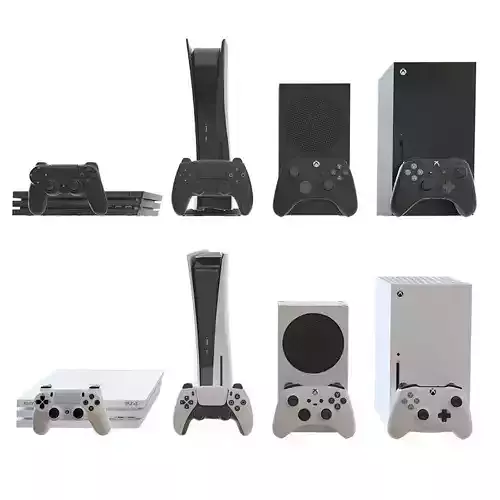Games Consol Pack Low-poly 3D model