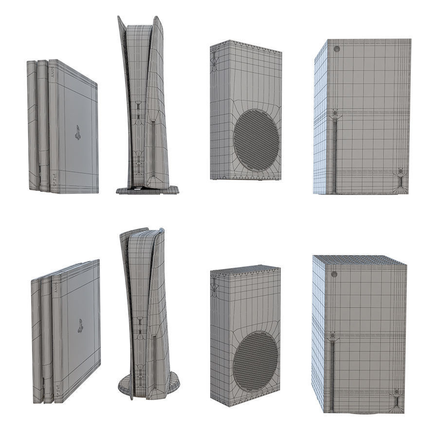 Games Consol Pack Low-poly 3D model_12