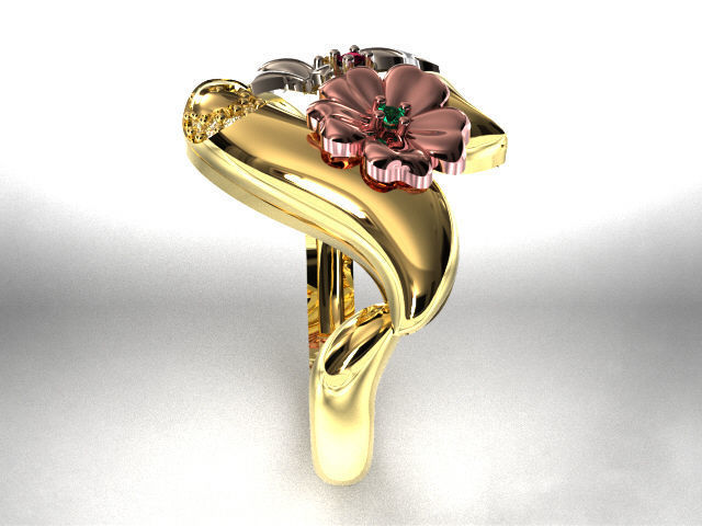 butterfly and flower collection T00012 3D print model_14