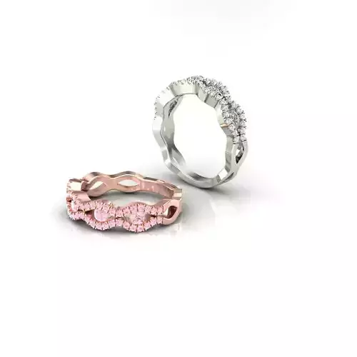 HD fine Jewelry Twist Wedding Band 3D print model