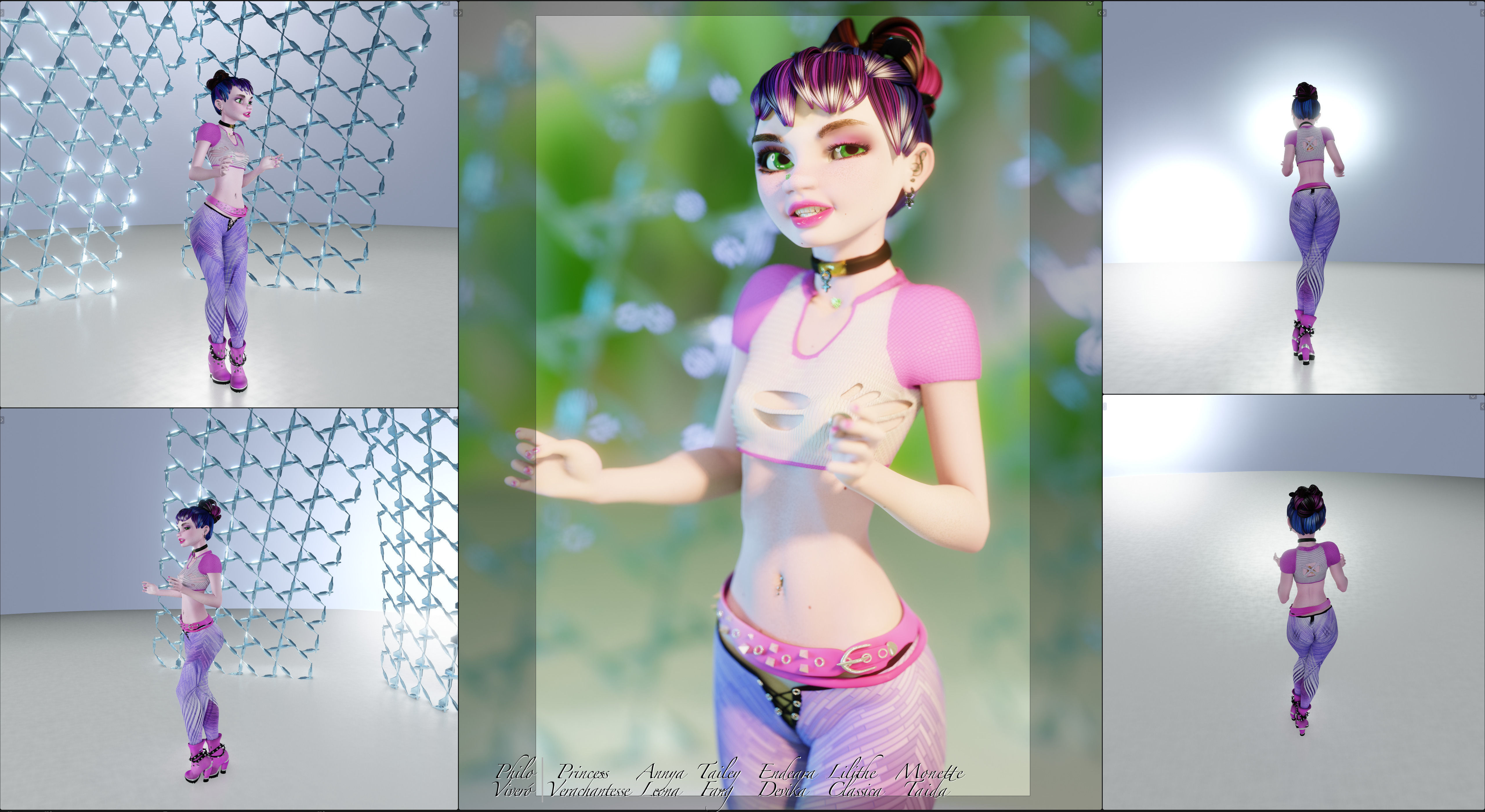 Princess Verachantesse Female Rigged Blender Character 3D model_23