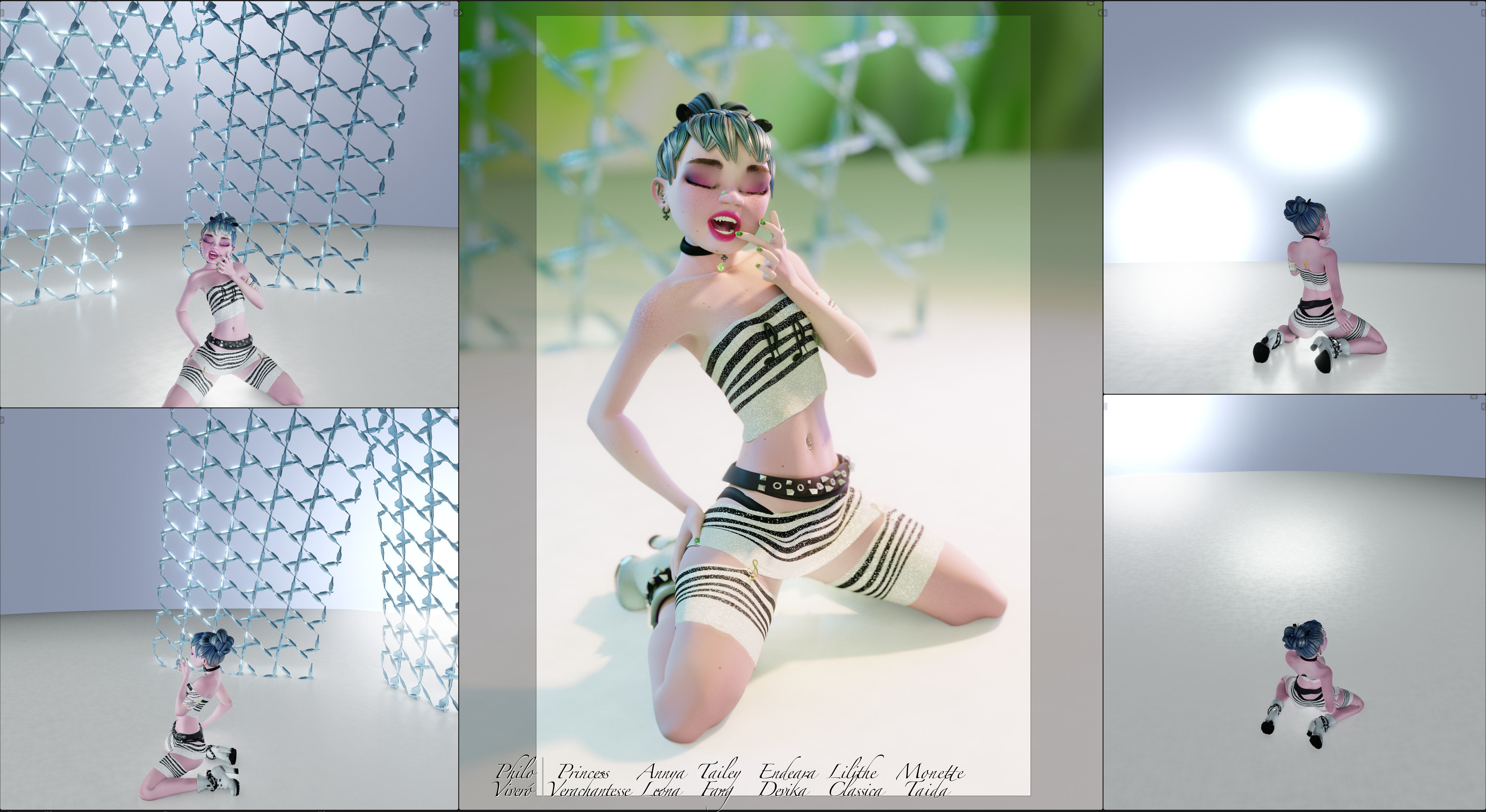 Princess Verachantesse Female Rigged Blender Character 3D model_24