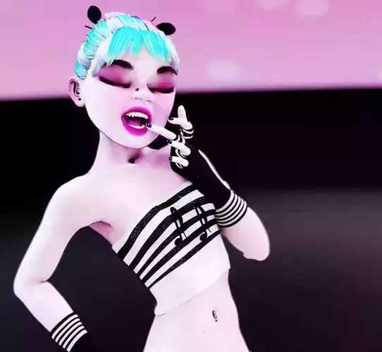 Princess Verachantesse Female Rigged Blender Character 3D model