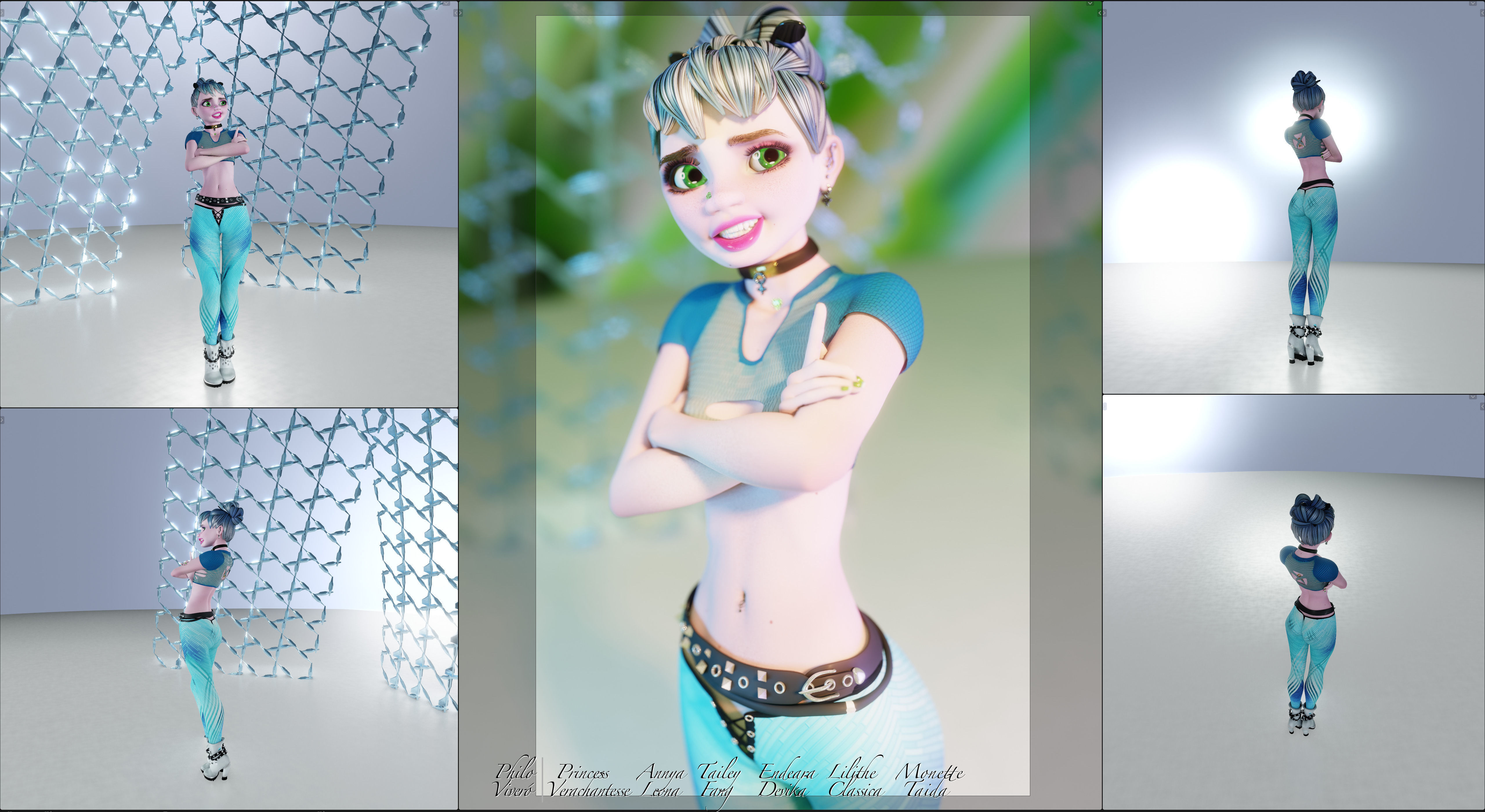 Princess Verachantesse Female Rigged Blender Character 3D model_18