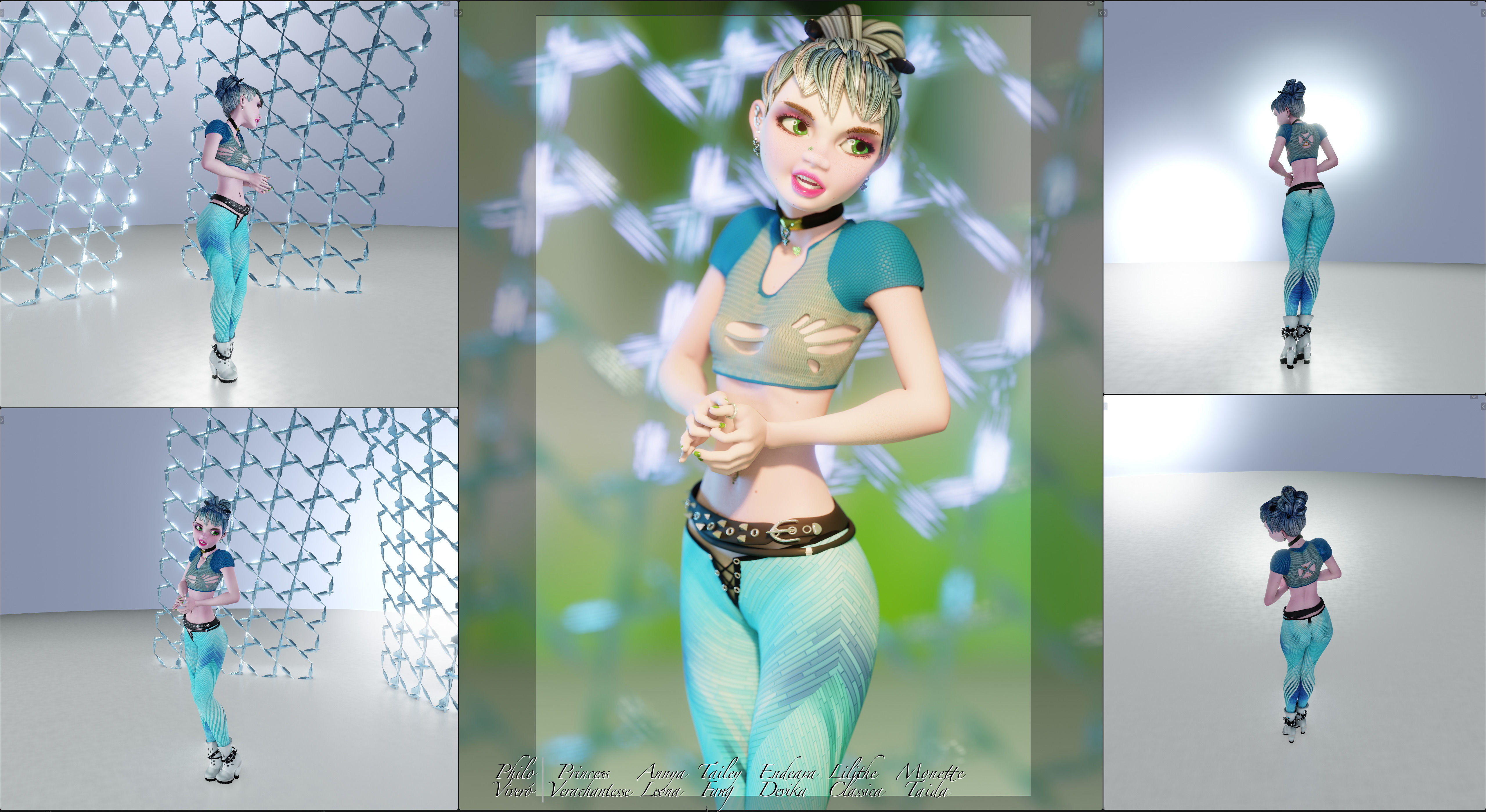 Princess Verachantesse Female Rigged Blender Character 3D model_26