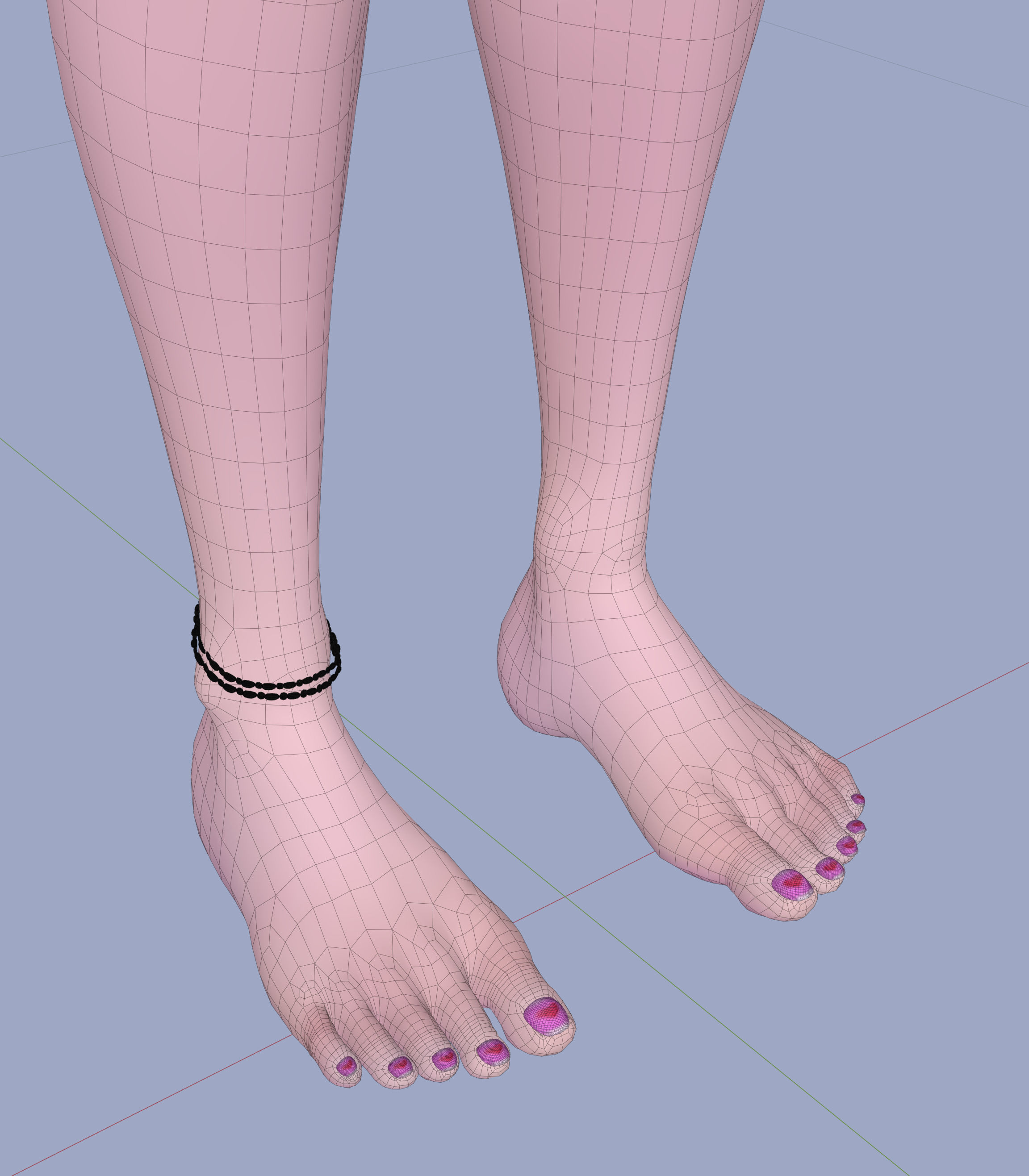 Princess Verachantesse Female Rigged Blender Character 3D model_42